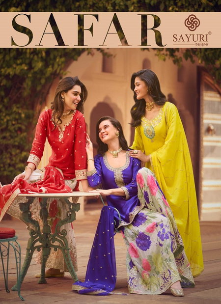 Safar By Sayuri Chinon Silk Embroidery Readymade Suits Wholesale Price In Surat
